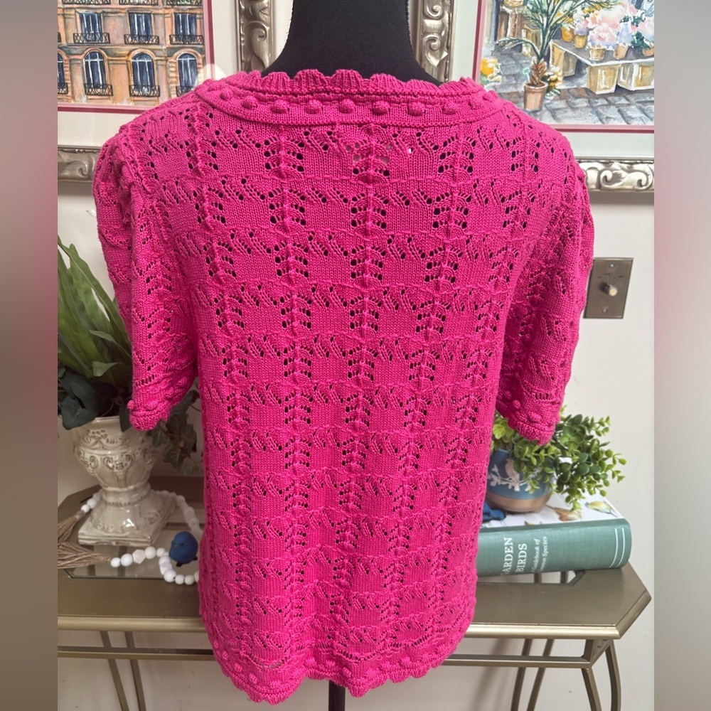 Anthropologie Pink Lace Blouse - Picture 2 of 9